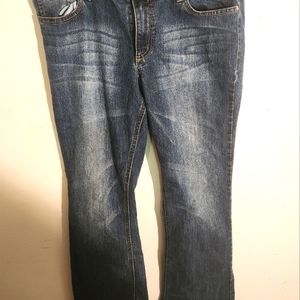 L.E.I. womens hiphugger flare jeans size 13